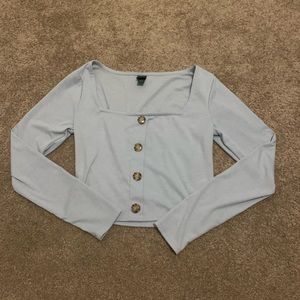 Light Blue Crop Top